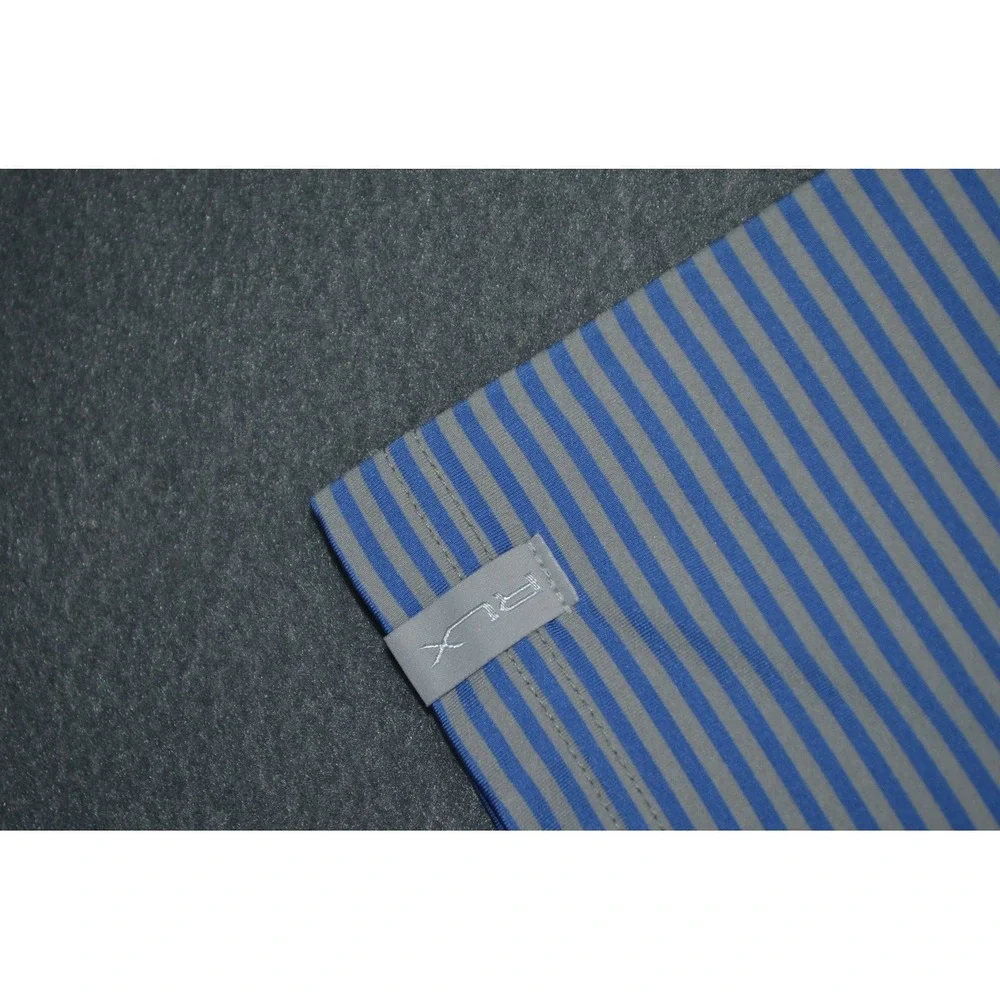 Ralph Lauren RLX Shirt Mens XL Blue Gray Striped Performance Stretch Golf Causal